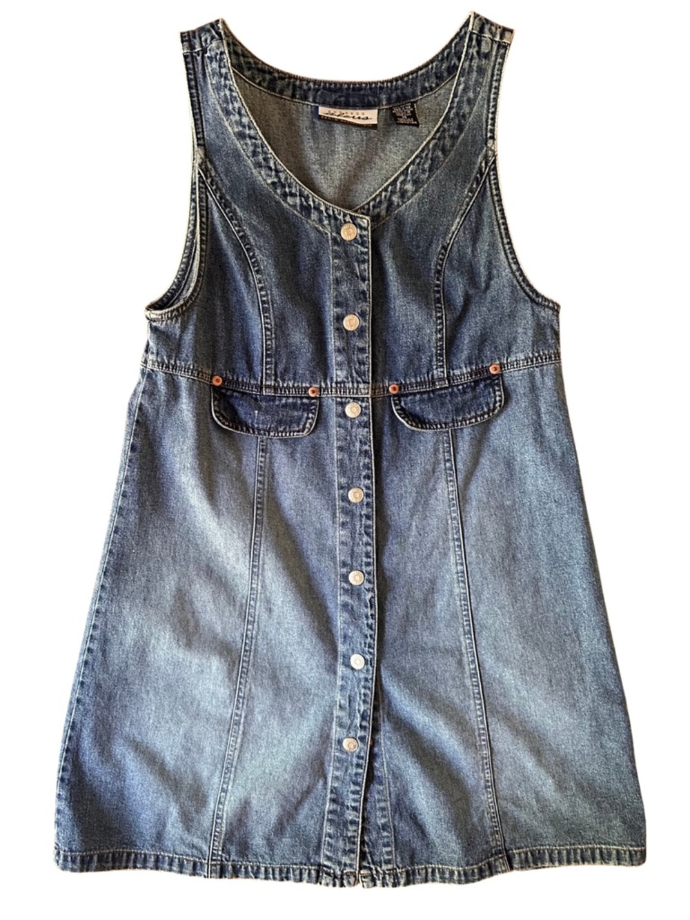 Vintage Express Bleus XS Denim Button Up Dress
